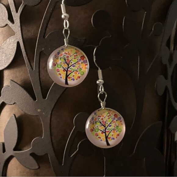 🌺 925 Tree of Life Fashion Earrings - Picture 3 of 8